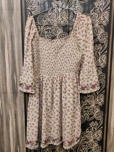 Boho Floral Print Mini Dress