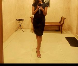 Elegant blackish Blue Sheath Dress