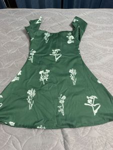 Green Kurta with Floral Print- Farsi style