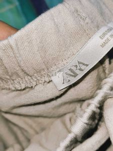 zara linen shorts