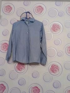 Classic Blue Striped Button-Up Shirt