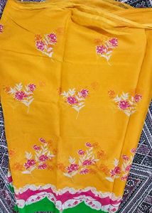 🌻Mustard Floral dress material