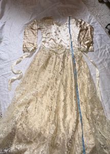 Elegant Cream Lace Lehenga gown Set