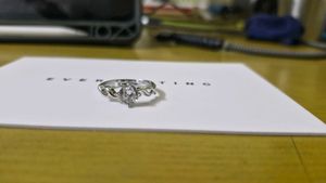 Adjustable Zircon Solitaire Ring