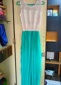 Chic Lace Top Maxi Dress
