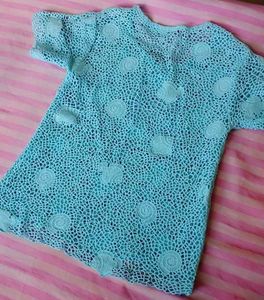 Crochet Blue Top