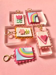 Postage Stamp Clay Charms🌷 (1 Pc)