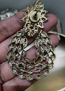Statement Earrings - Gold &amp; Crystal