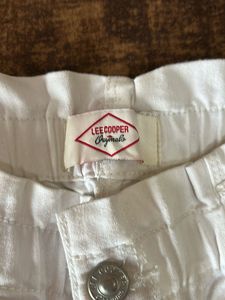 Lee Cooper White High Waisted Denim Shorts