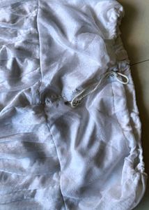 Boho White Mesh Harem Pants