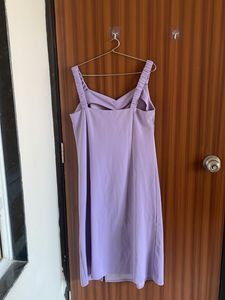 Lavender Ruched Midi Dress