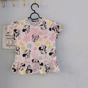 Cute Minnie Mouse Floral Top