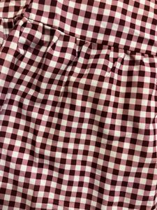 Chic Gingham Peplum Top