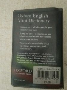 Oxford English Mini Dictionary - Indian Edition