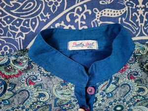 Comfortable Blue Printed Night tshirt