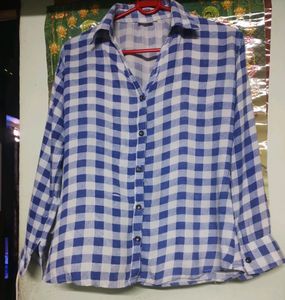 Blue Square Checked Shirt