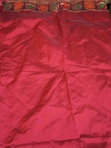 Vintage Embroidered marronish red saree
