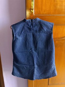 Sleeveless Denim Shirt