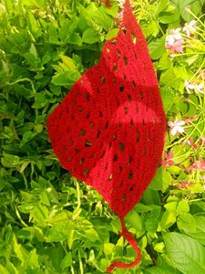 Handmade Crochet Red Headband
