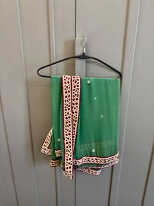 pure chiffon Cutwork Moti  work dupatta