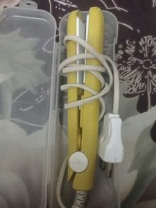 Yellow Hair Straightener with Case