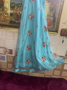Blue Embroidered Indian Top