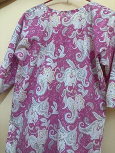 Pink Paisley Print Kurta