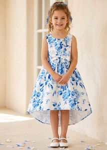 🇦🇺Imported Designer Blu Floral Hi-Low Dress