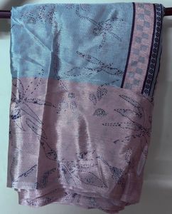 Metallic Silver Saree