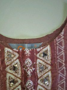 Embroidered Kurti with Pants