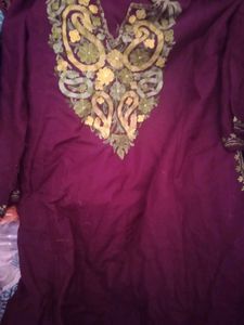 Embroidered Purple Kurta