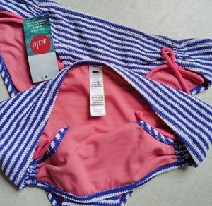 Blue&amp;white Stripped Swim Brief
