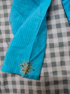 Beautiful Blue Embroidered Kurta