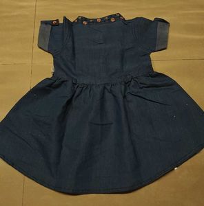 denim dress for 2 to 3 years baby