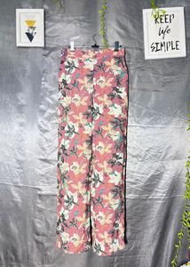 PULL&BEAR Floral Wide Leg Pants