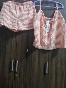 Cute Striped Two-Piece Set