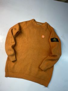 Stone Island Orange Knit Sweater