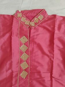 Elegant Coral Ethnic Gown
