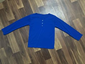 Men's Blue Long Sleeve T-Shirt
