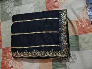 Black Sequin Saree