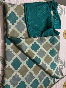 Elegant Teal saree including blouse