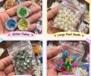 Craft Supplies Kit - Beads, Glitter &amp; Sequins