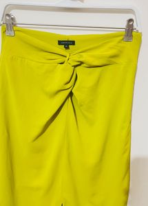Reduced price, Lime Green Twist Front Midi Skirt