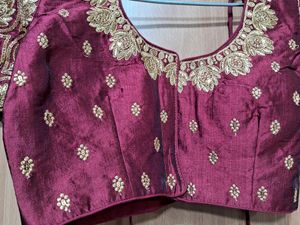 MAROON EMBROIDERY BLOUSE