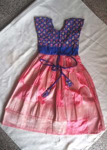 Beautiful Pink &amp; Blue Lehenga Choli
