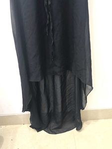 Chic Black Dress Front Short, Back Long