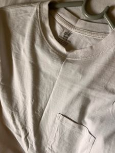 Solid Color Long Sleeve Tee with Pocket