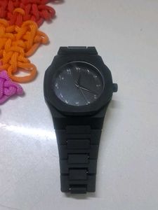Sleek Black Analog Watch