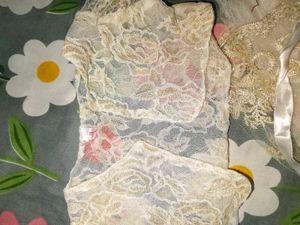 White Lace Baby Dress with Bolero