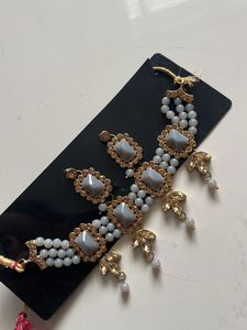 Elegant Grey &amp; Gold Choker Set
